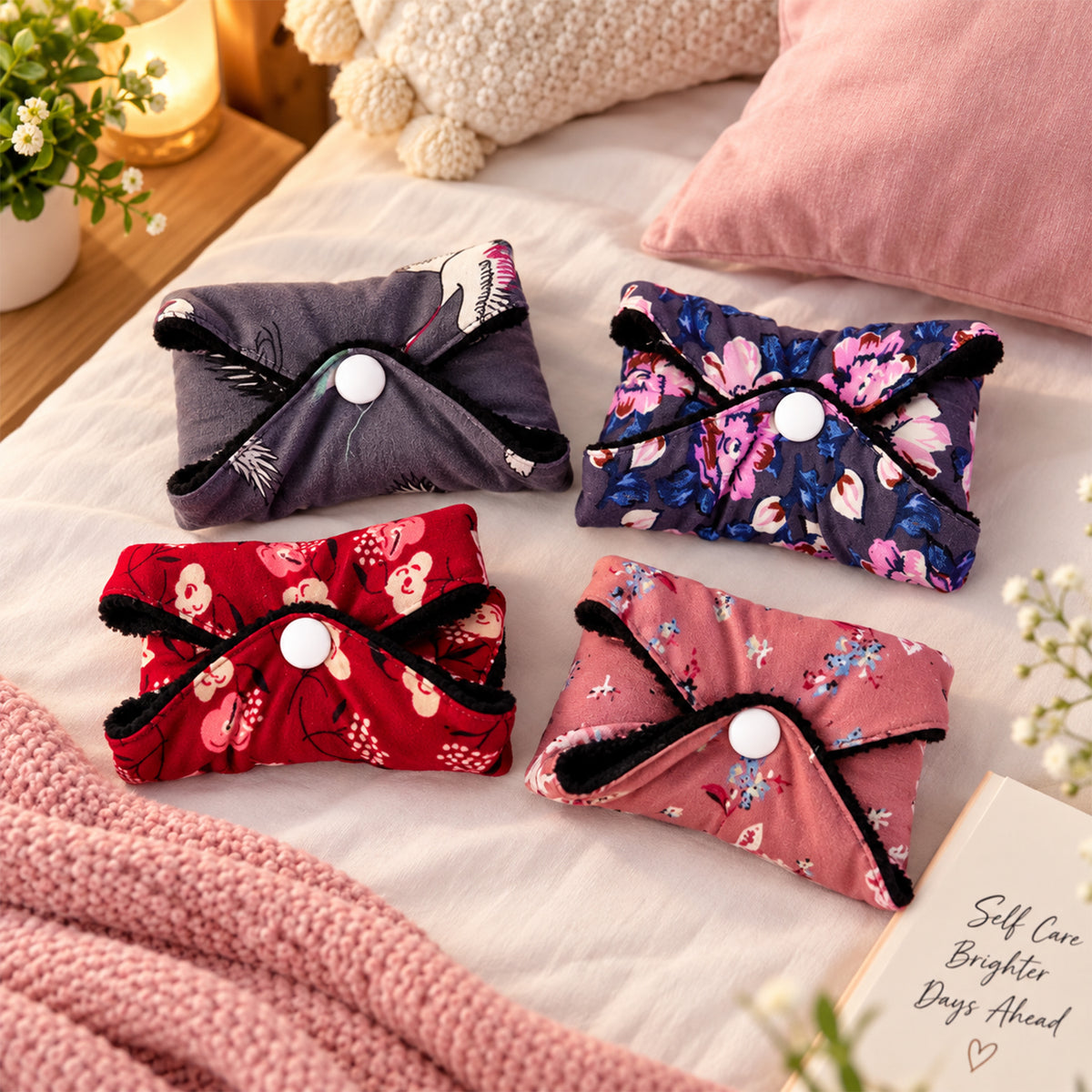 Reusable Cloth Sanitary Pads – 4 Pc Eco-Friendly Set
