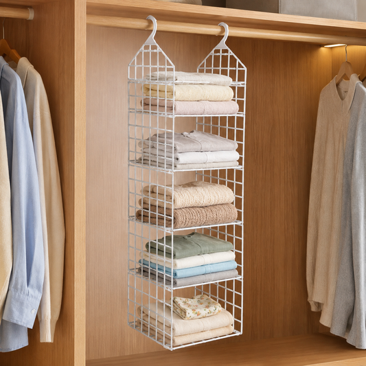 Folding Clothes Hanger – 5-Layer Space Saver Rack | Organivo