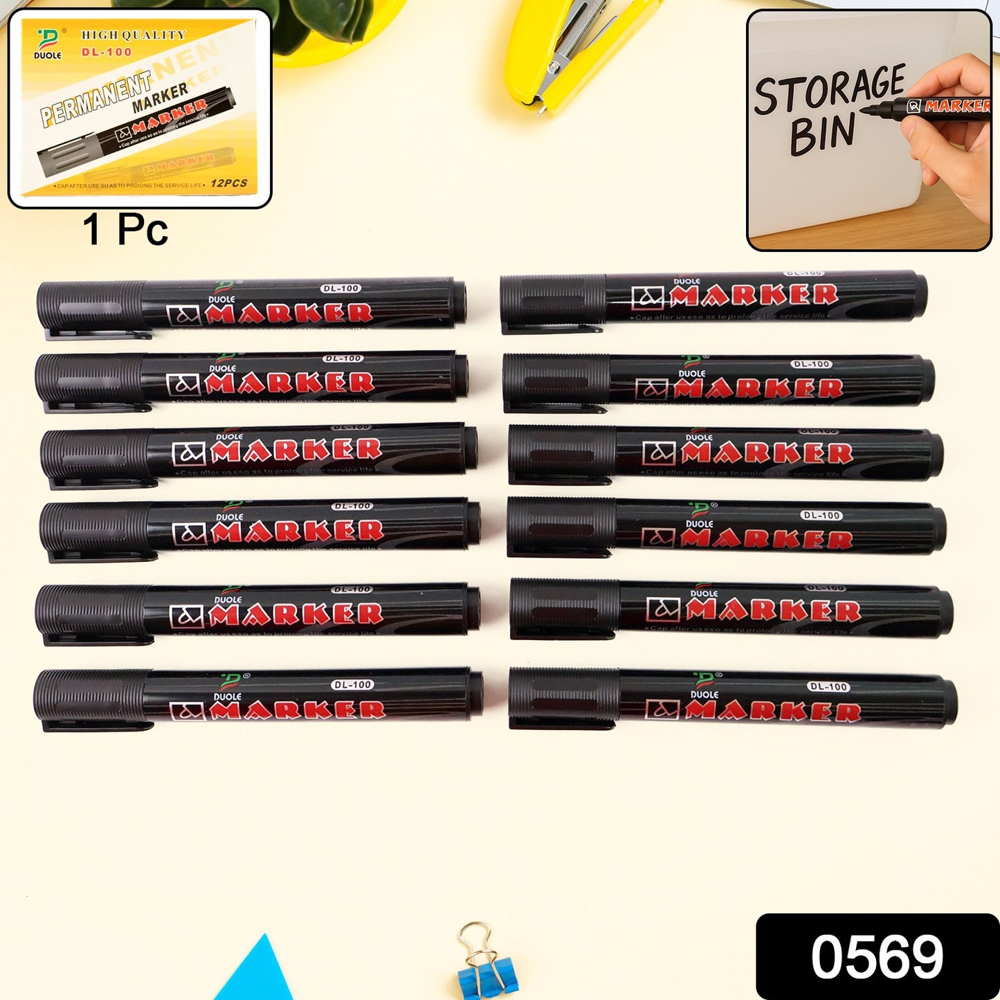 Whiteboard Black Ink Marker (1 Pc)