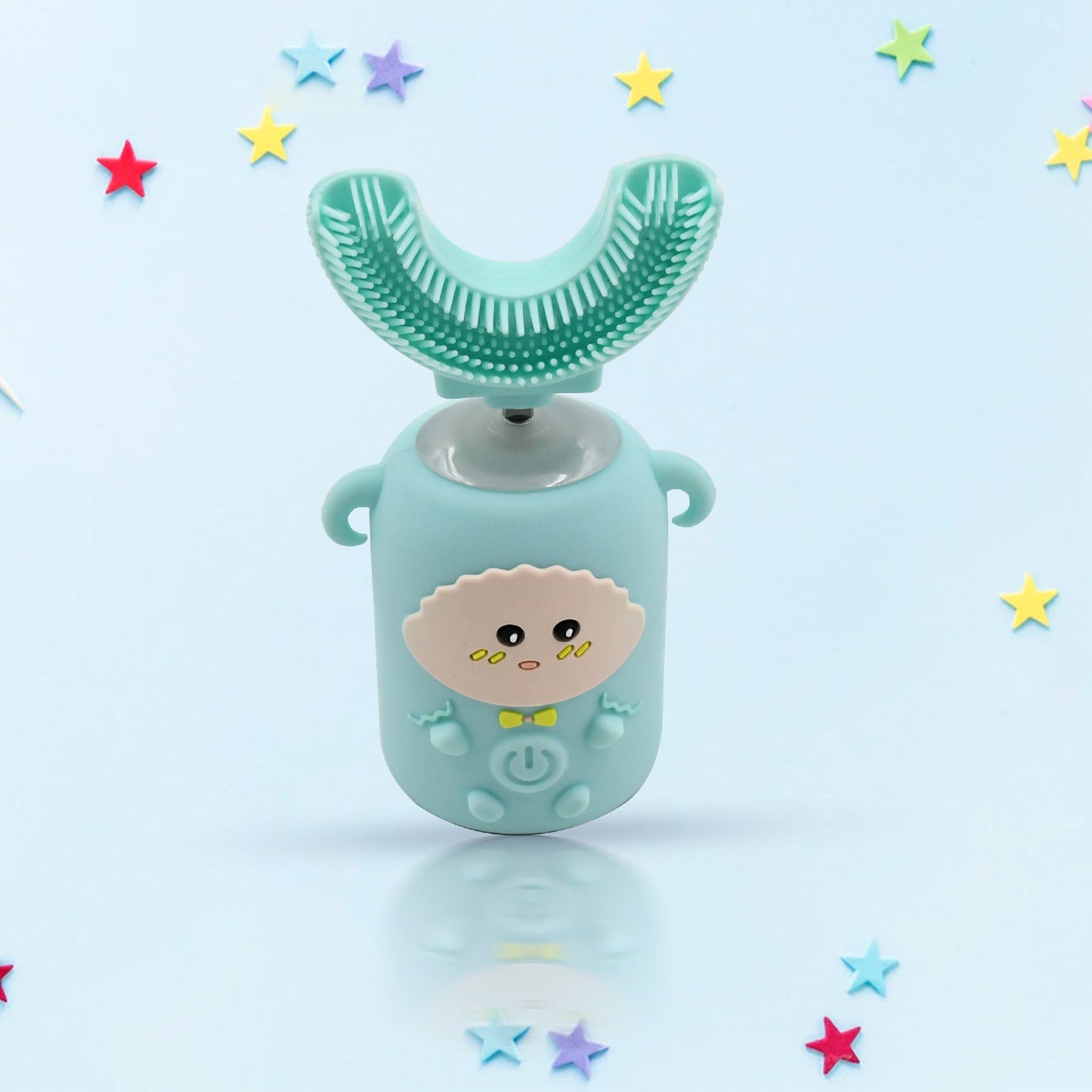 लाइट और म्यूजिक के साथ इलेक्ट्रिक टूथब्रश, बच्चों के लिए यू-आकार का 360° यूएसबी रिचार्जेबल प्लास्टिक स्वचालित टूथब्रश पोर्टेबल एडजस्टेबल क्लीनिंग व्हाइटनिंग टूथब्रश यूएसबी चार्जिंग फंक्शन के साथ प्लास्टिक + ABS बच्चों के लिए