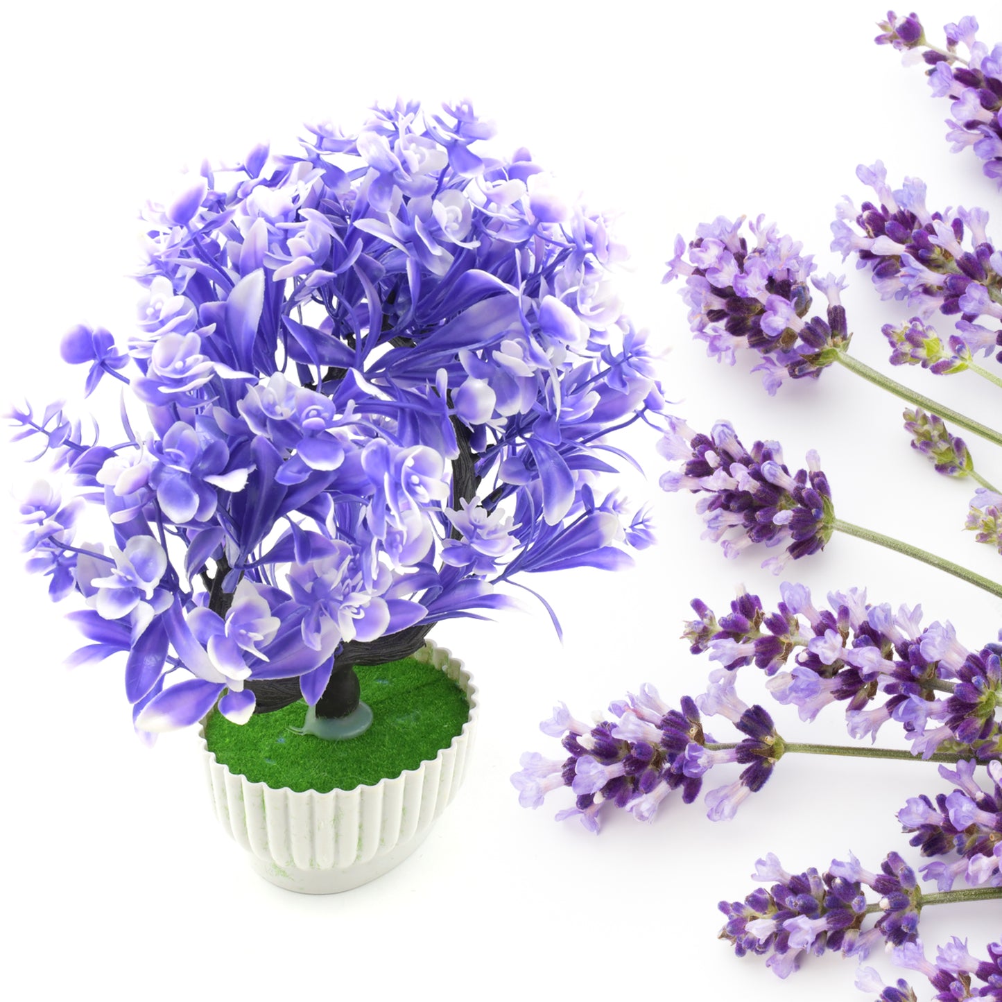 Artificial Flower Plant with Cute Pot β Perfect for Home & Office Decor (1 Pc)