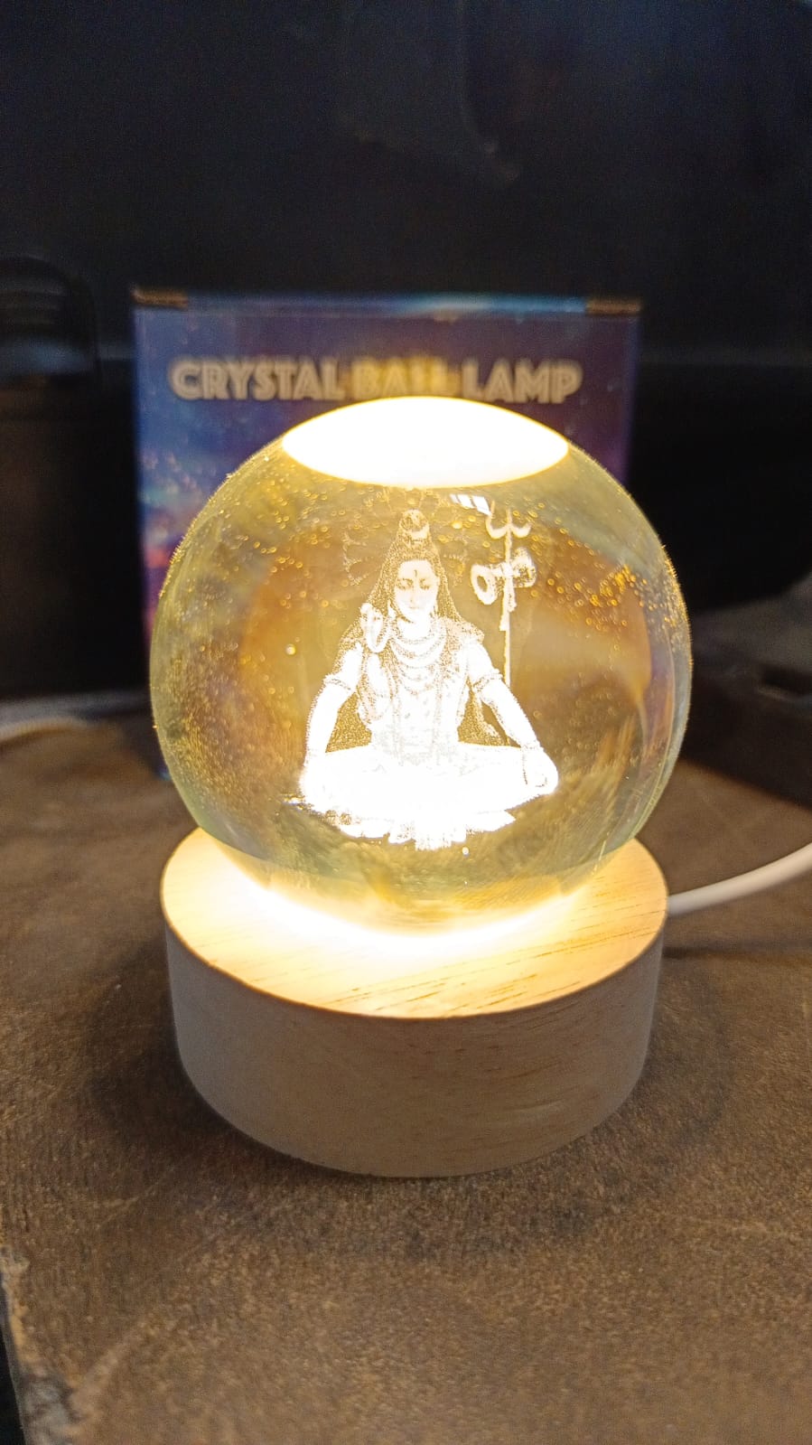 3D Crystal Ball lamps for Bedroom 3D Lamps for Home Decoration 3D Crystal Ball Night Light Gifts for Women Gifts for Men Room Decor Items for Bedroom for Friend and Family (1 Pc)