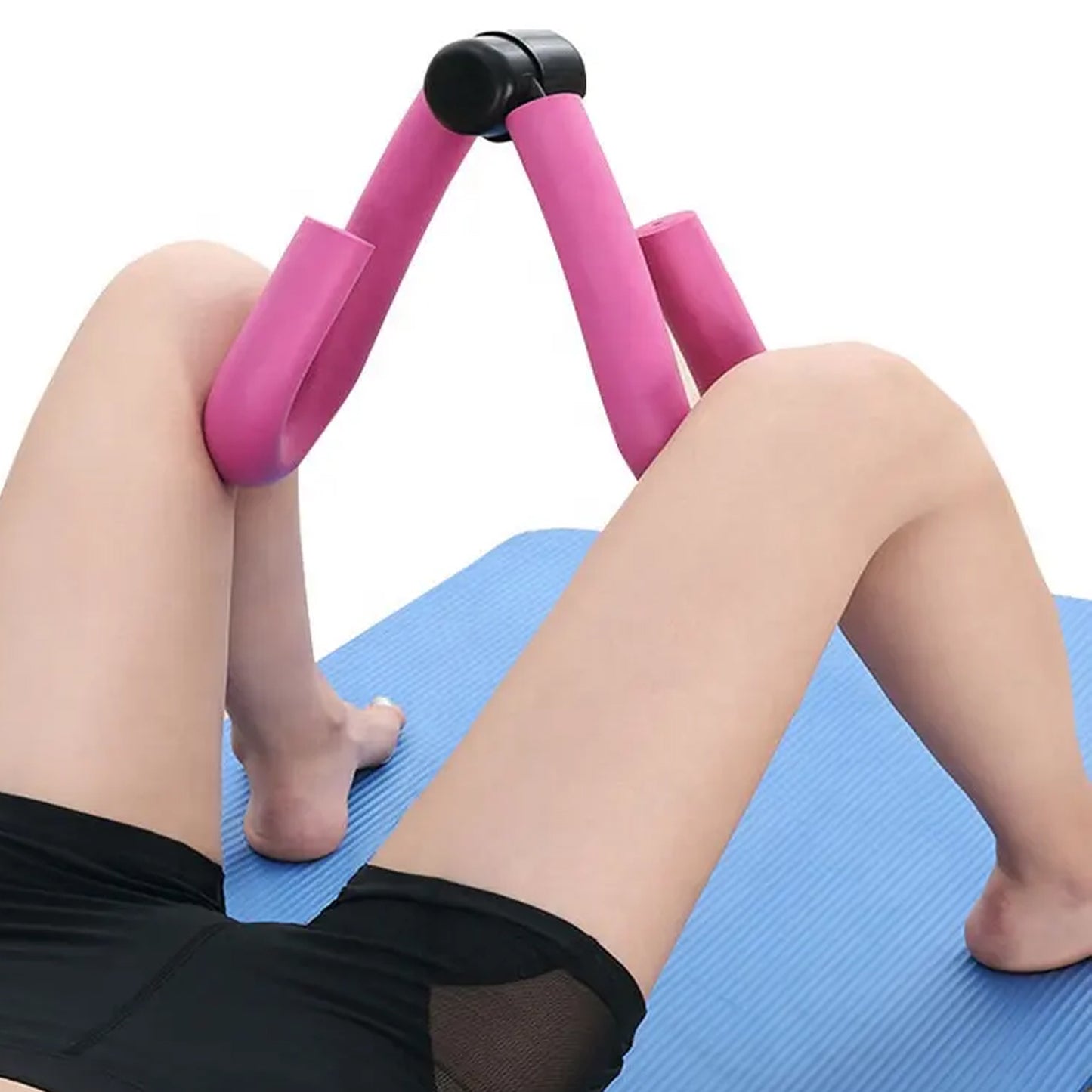 User gripping Fitness Thigh Toner foam handles