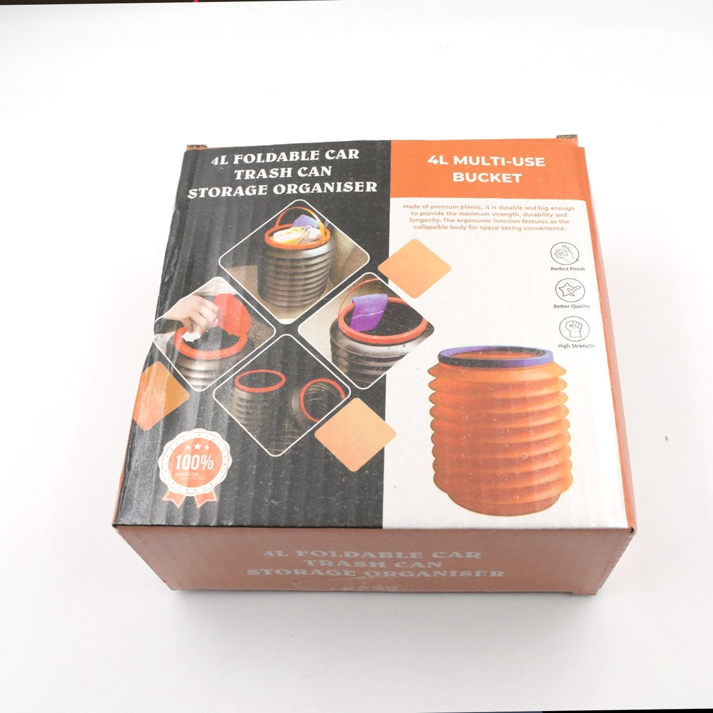 फोल्डेबल स्टोरेज बाल्टी, पानी कंटेनर और डस्टबिन बहुउपयोगी बाल्टी घर, कार और रसोई के उपयोग के लिए बाल्टी