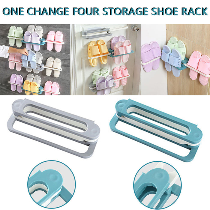 Multifunction Folding Slippers / Shoes Hanger Organizer Rack