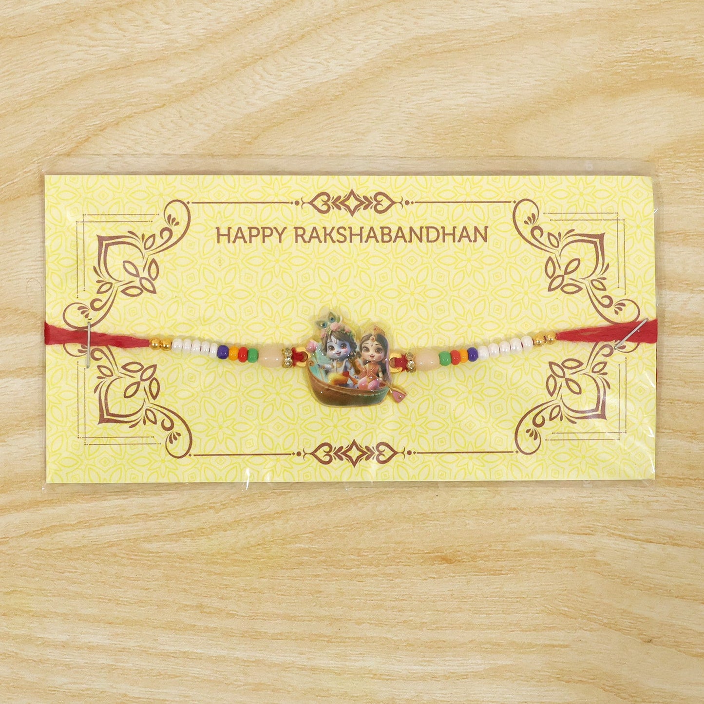 Lord Krishna Radha Rakhi Devotional Gift for Brother (10pcs)