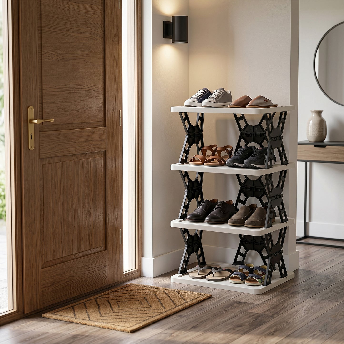compact foldable storage stand for home