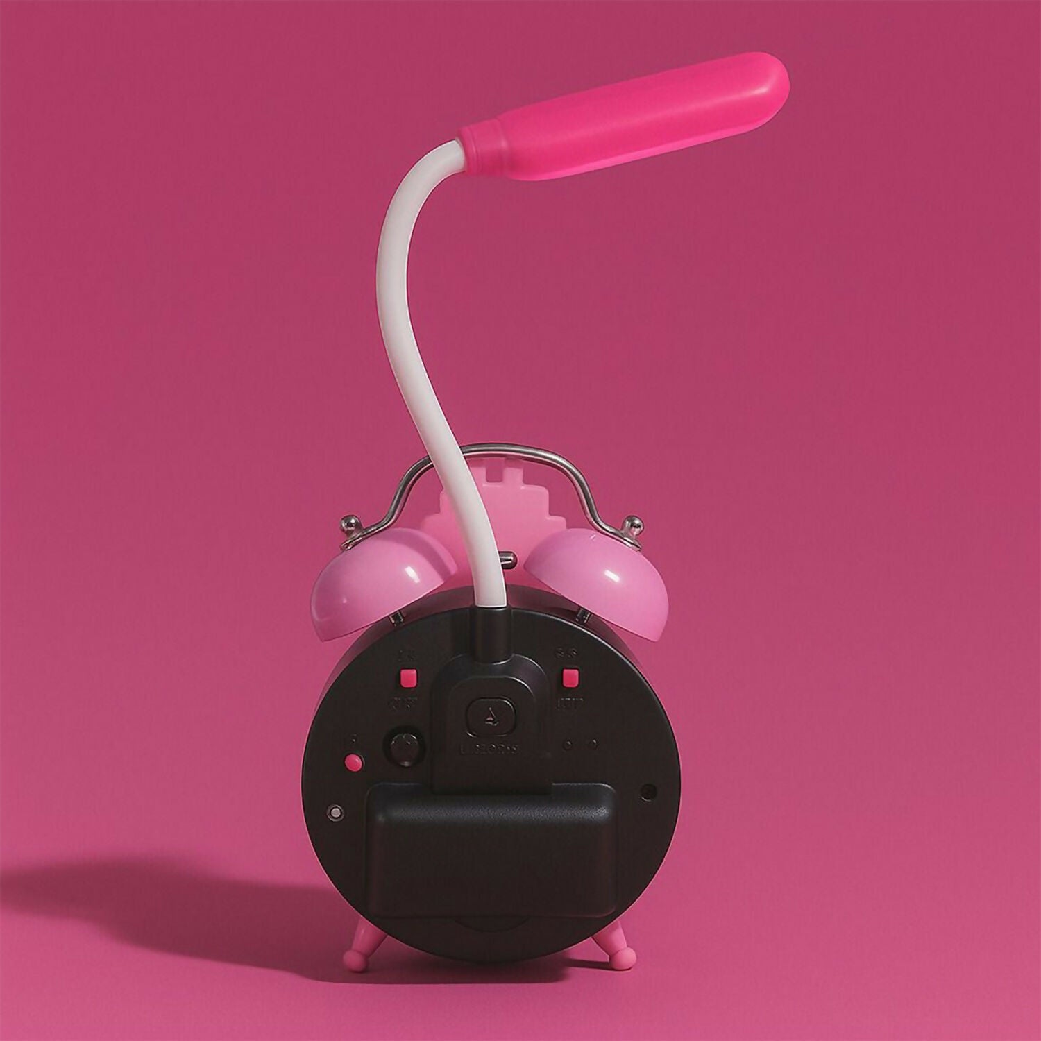 Cute Unicorn Kids Alarm Clock with LED Night Lamp – Pink Cartoon Bedside Table Clock for Girls, Kids Room Decor, Study Desk, Wake-Up Alarm with Flexible Reading Light – Battery Operated