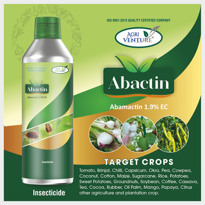 AgriVenture ABACTIN (Abamactin 1.9% EC) Abactin is a broad spectrum miticide and insecticide(1 LTR)