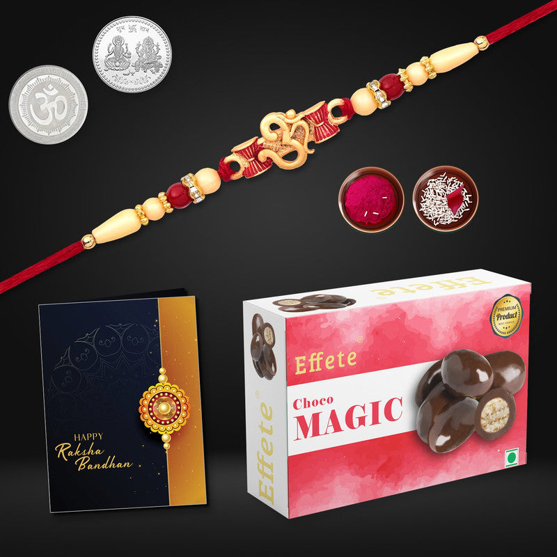 Rakhi Combo for Brother with Chocolate Magic(32-GM)Rakhi Gift | Assorted Gift Box