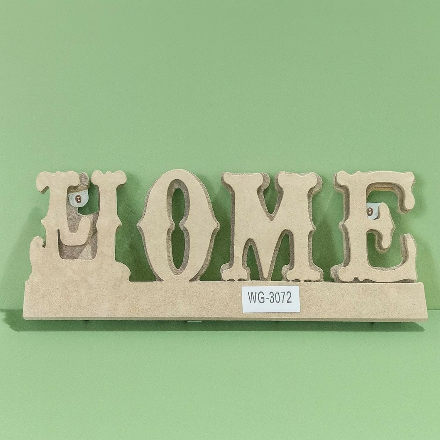 Rustic Wooden Wall Key Holder with “HOME” Letter Design – Decorative Wall Mounted Key Rack with 4 Metal Hooks for Entryway, Living Room & Office Organizer