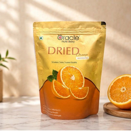 A bowl filled with vibrant Oracle Dried Orange Slices, ready for a healthy snack.
