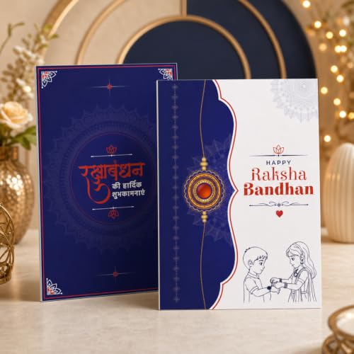 Multicolor Rakhi for Brother with Pooja Thali - Rakshabandhan Gift Set, Pack of 5