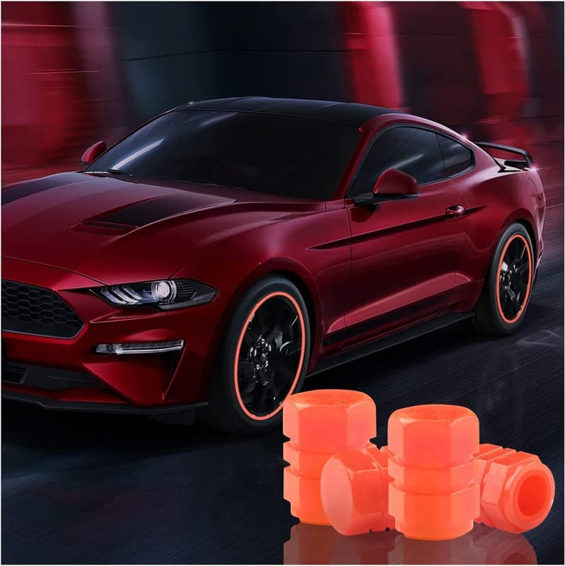 Luminous Tyre Valve Caps – Glow-in-the-Dark Air Stem Covers (4 Pcs / Mix Colour)