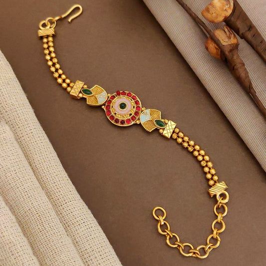 Sophisticated Gold-Plated Statement Bracelet
