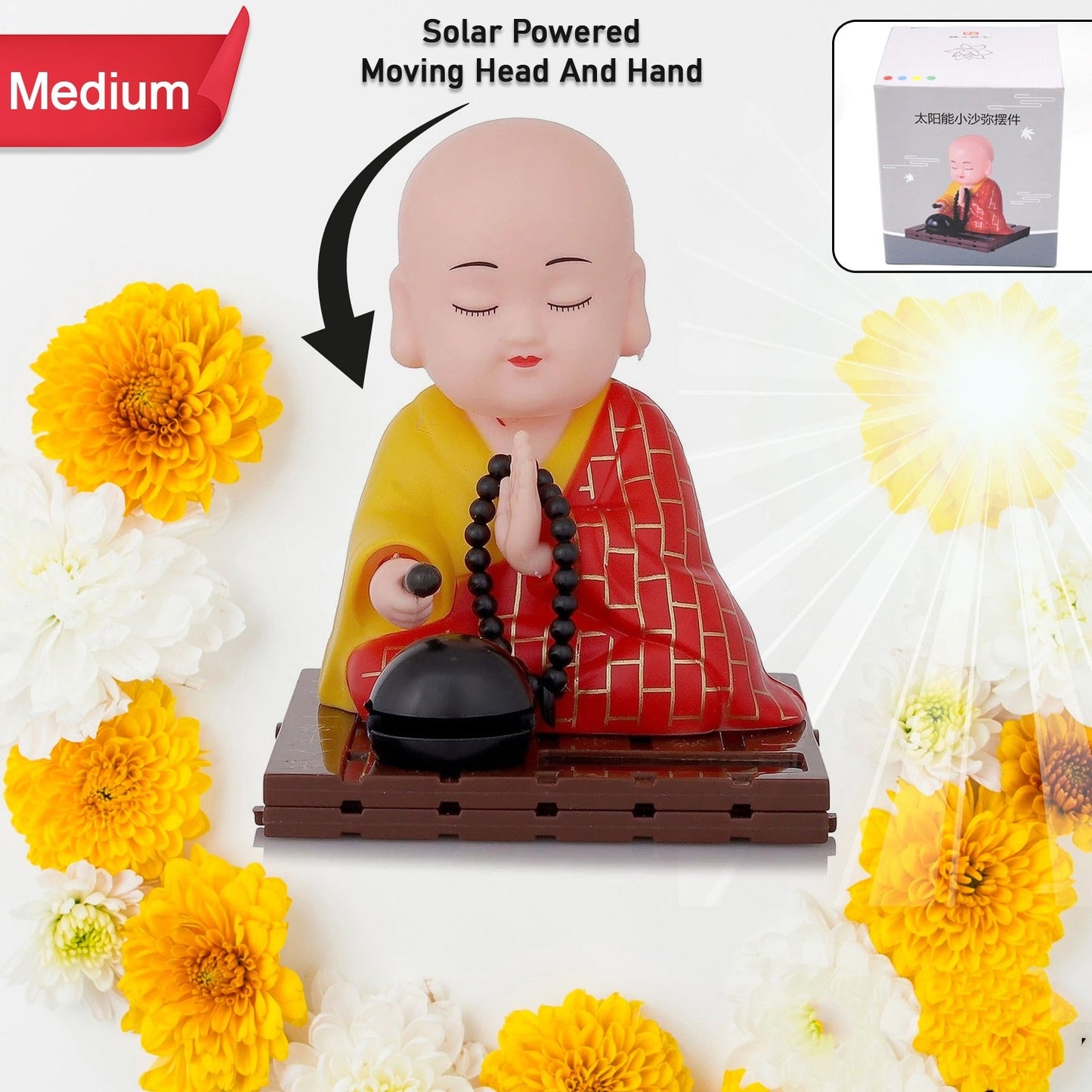 Moving Buddha Solar Showpiece