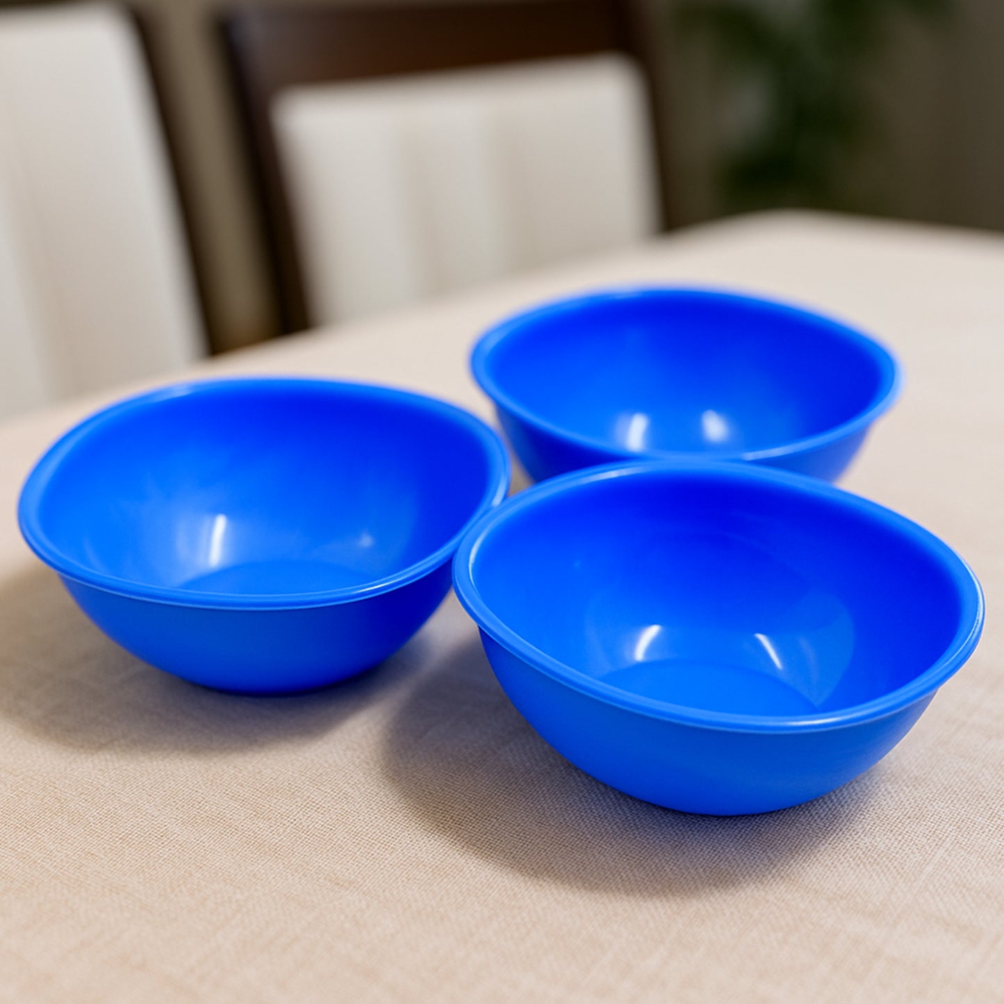 BPA Free Plastic Bowl Set for Cereal Salad Rice Soup Pasta Snack 3 Pc