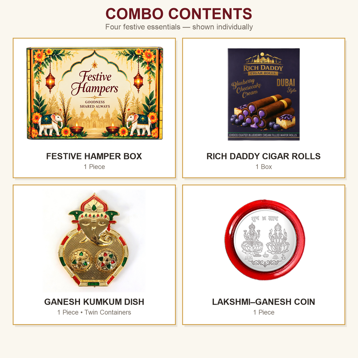 Kumkum Dish Hamper Contents