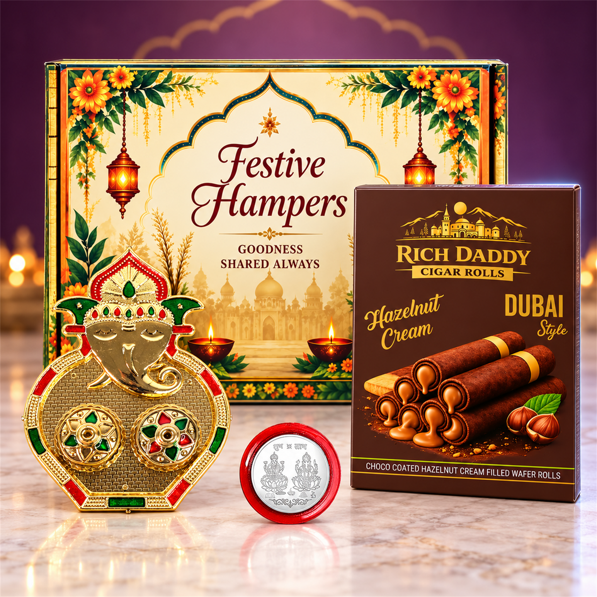 Hazelnut Wafer and Kumkum Combo