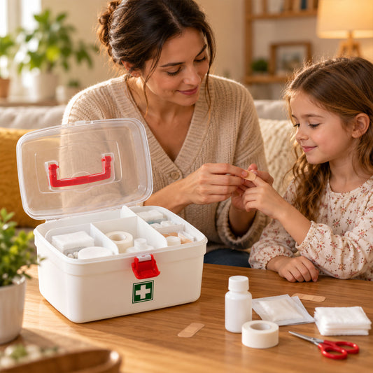 First Aid Box – Portable Medicine Storage with Tray | Organivo