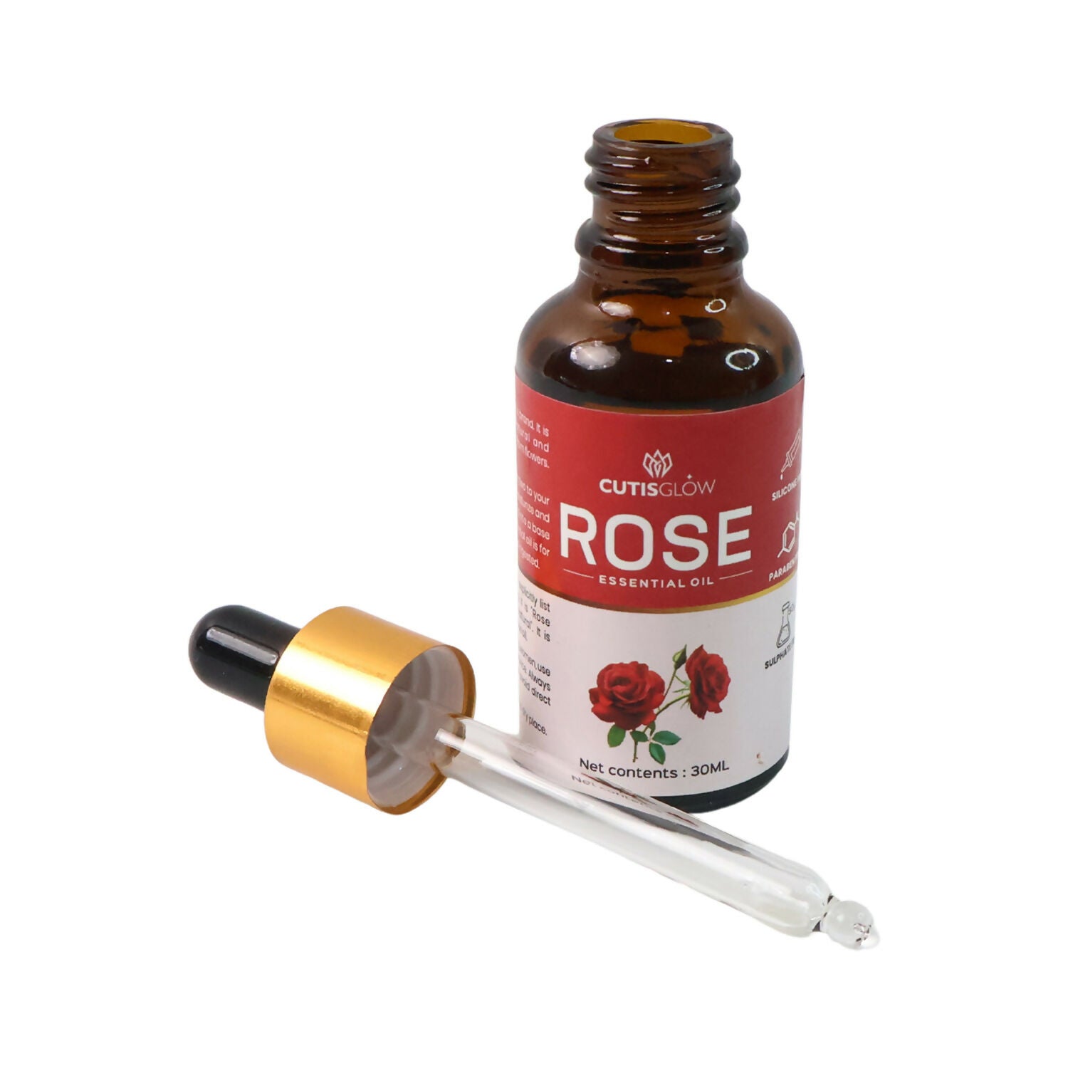Eyelet Rose Essential Oil – 100% Pure & Natural Aromatherapy Oil for Glowing Skin, Hair & Relaxation – 30ml