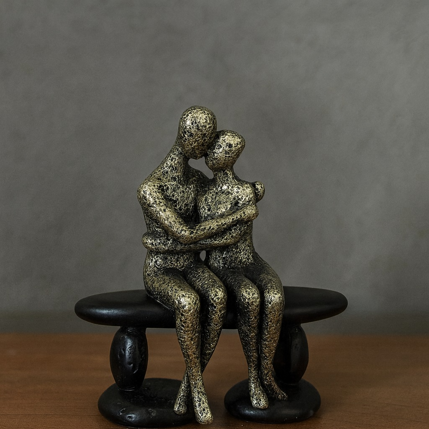 Romantic Hugging Couple Sitting Showpiece for Home Decor & Gifting