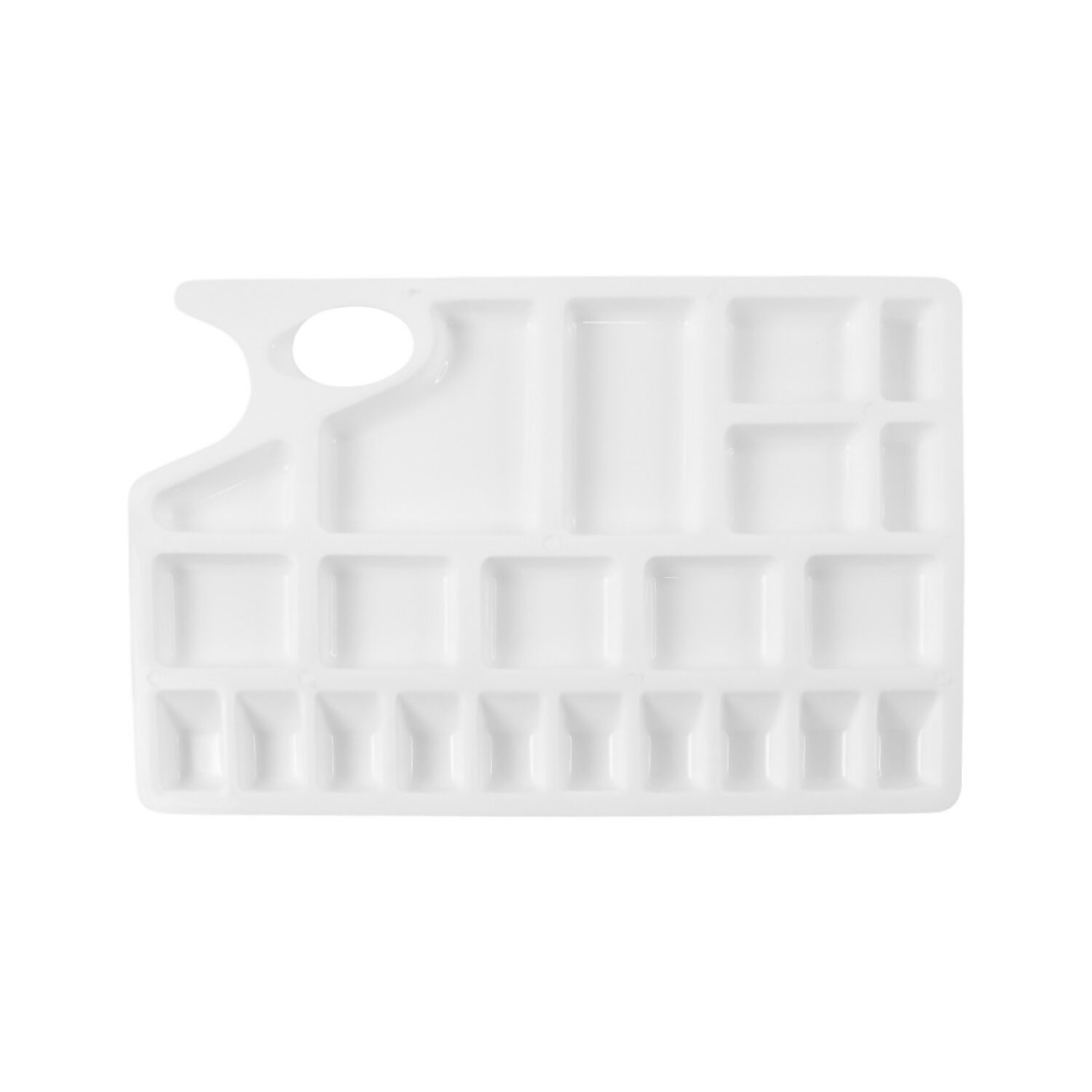 Khyati Colour Mixing Plate – Rectangle Medium Artist Palette with Multiple Compartments