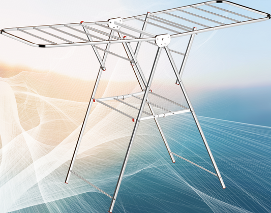 Foldable Stainless Steel Clothes Drying Rack | Single Layer | Rust-Resistant | 150 x 76 x 102 cm | Heavy-Duty