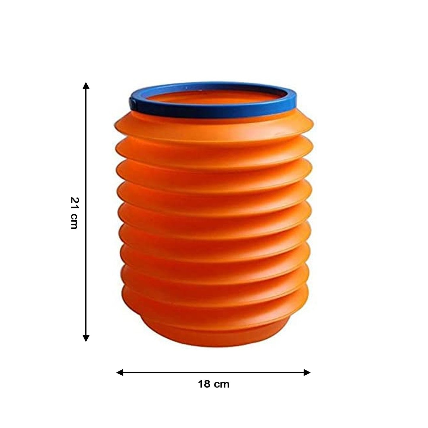Versatile foldable bucket holding various items, showcasing its storage capability.