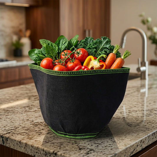 Small foldable fabric storage box with handle