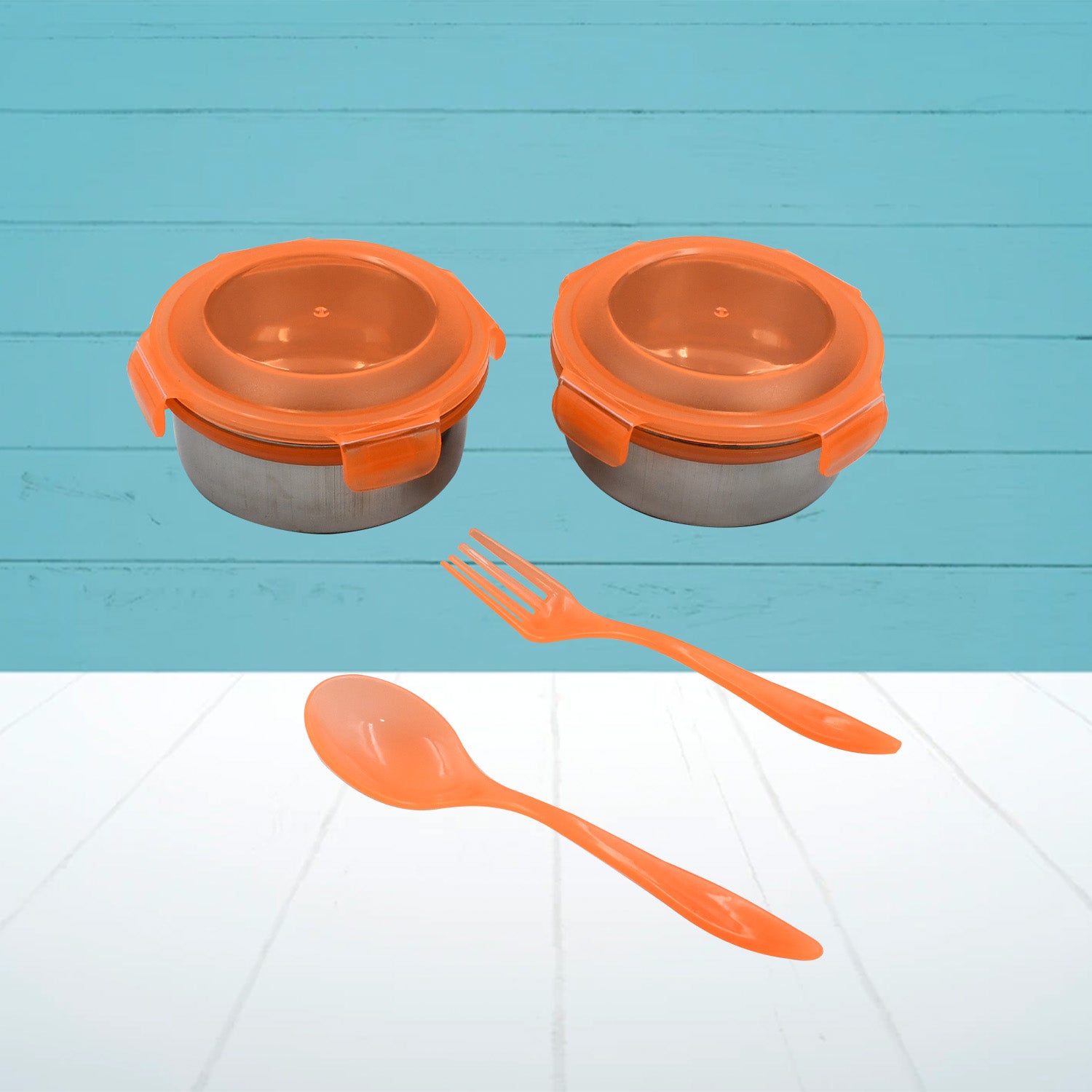 एयरटाइट और लीक प्रूफ स्टेनलेस स्टील कंटेनर मल्टी कम्पार्टमेंट लंच बॉक्स, लंच बॉक्स में सभी प्रकार का लंच ले जाएं और प्रीमियम क्वालिटी लंच बॉक्स ऑफिस, स्कूल के बच्चों और यात्रा के लिए आदर्श (3 अलग-अलग लंच बॉक्स)