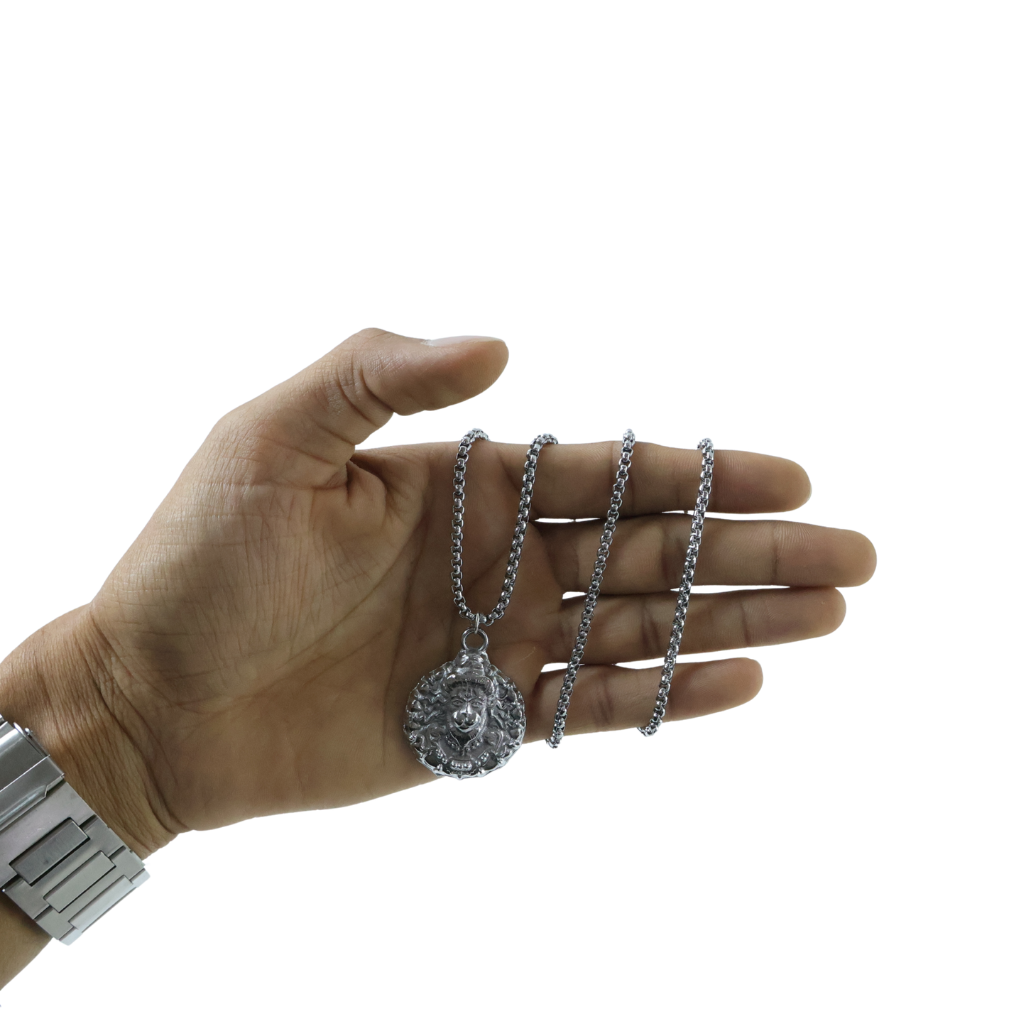 Hanuman faceLocket With Chain, Pendant Necklace Chain (1 Pc)