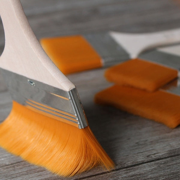 4663 કલાત્મક ફ્લેટ પેઈન્ટીંગ બ્રશ - 12 નો સમૂહ