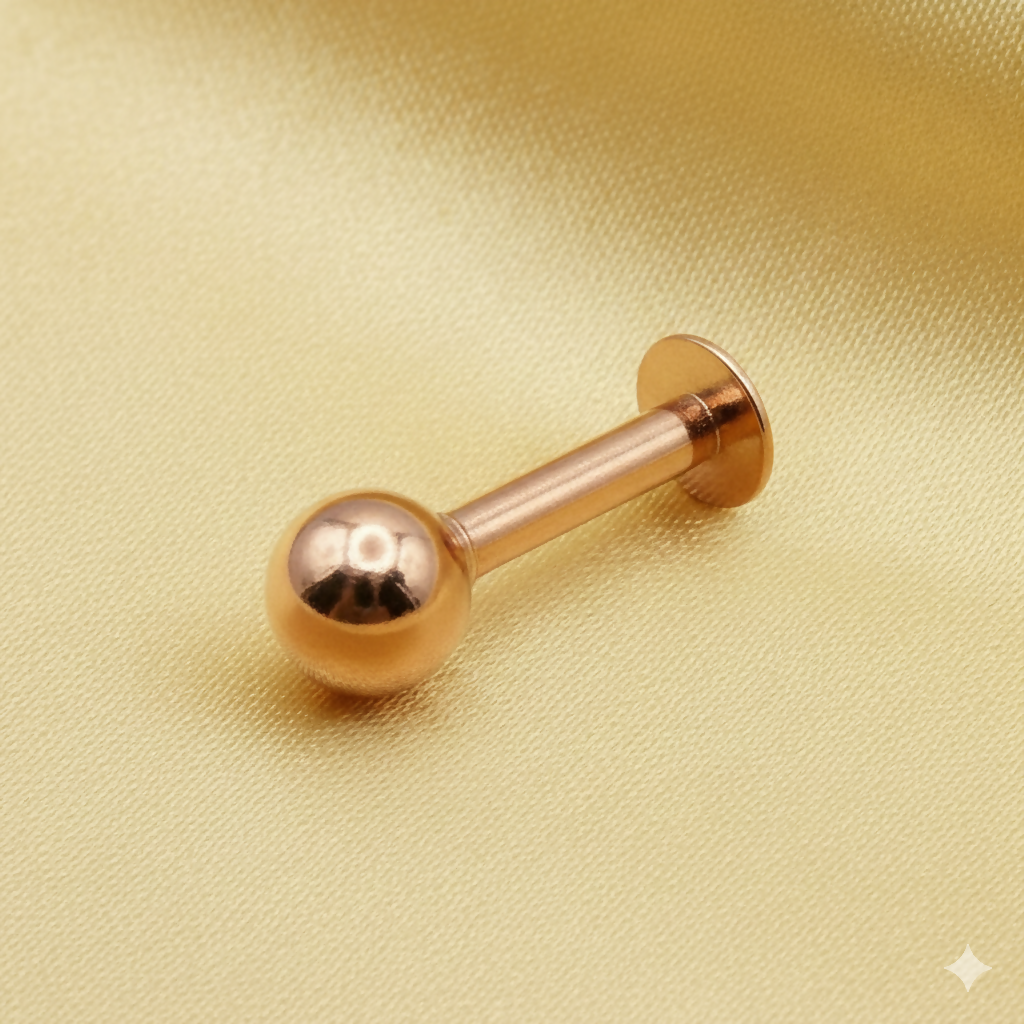 Rose Gold nosepin Stud Flat Back Nosepin Laung Koka Nathni for women and girls