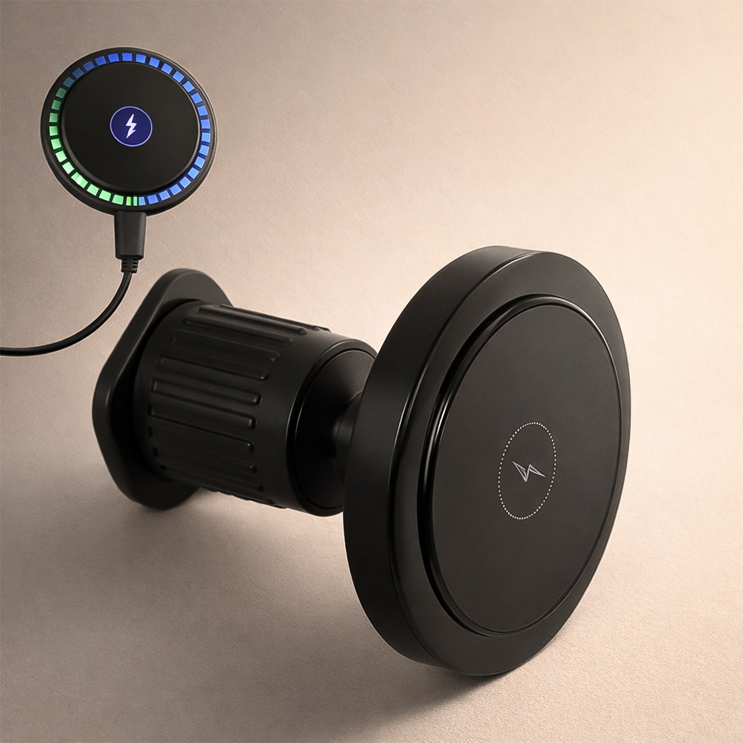 Magnetic Phone Mount Wireless Charger | Music Reactive Lights (1 Set)