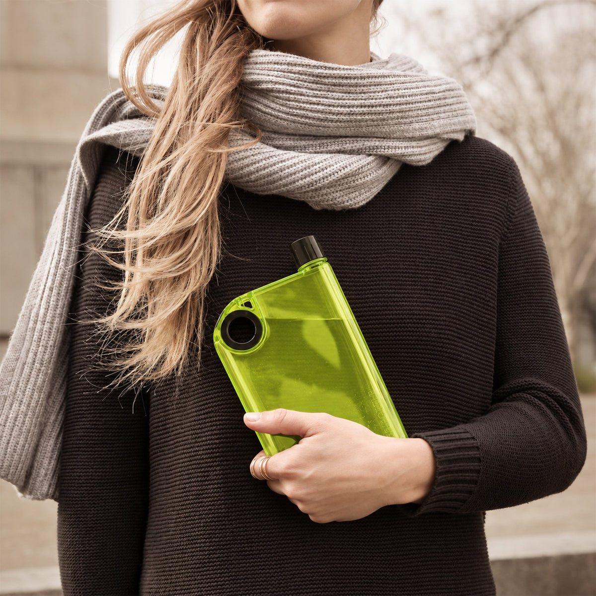 A5 Notebook Shape Travel Water Bottle, Slim Flat Bottle for Bags 420 ml (1 Pc)