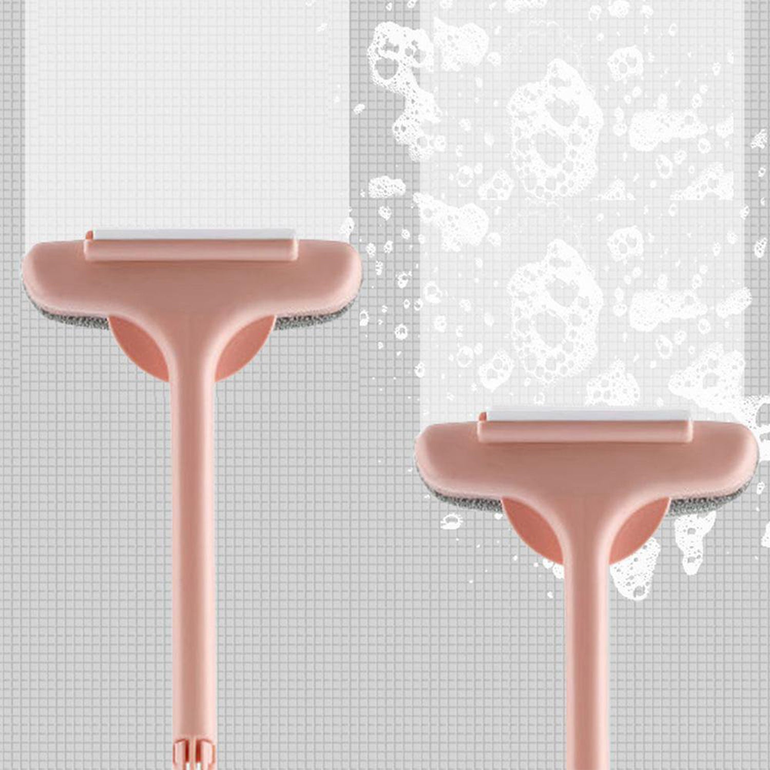 ब्रश 2 इन 1 मेश क्लीनिंग ब्रश और वाइपर विस्तारित हैंडल के साथ विंडो क्लीनिंग ब्रश नेट क्लीनर, मैजिक विंडो क्लीनर ब्रश, विंडो मेश क्लीनर (1 पीस)