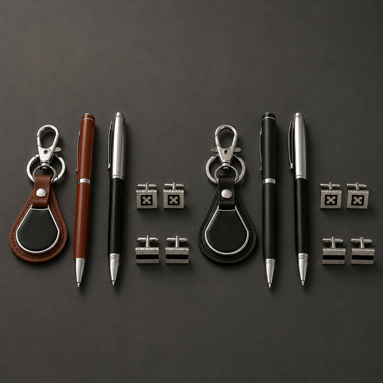 Detailed view of sophisticated men's cufflinks