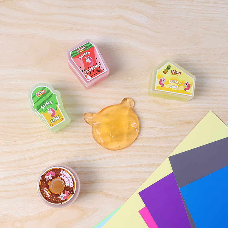 Khyati Frisky Slime Unicorn’s Magical Slime Café – 6 Scented Slime Set with Stickers for Kids