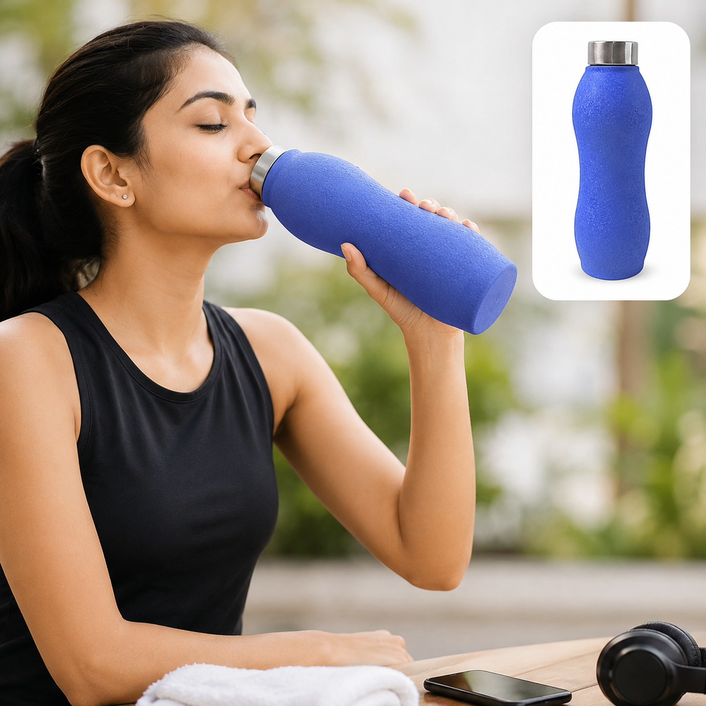 Stainless Steel Water Bottle – Leakproof 1000ML Capacity