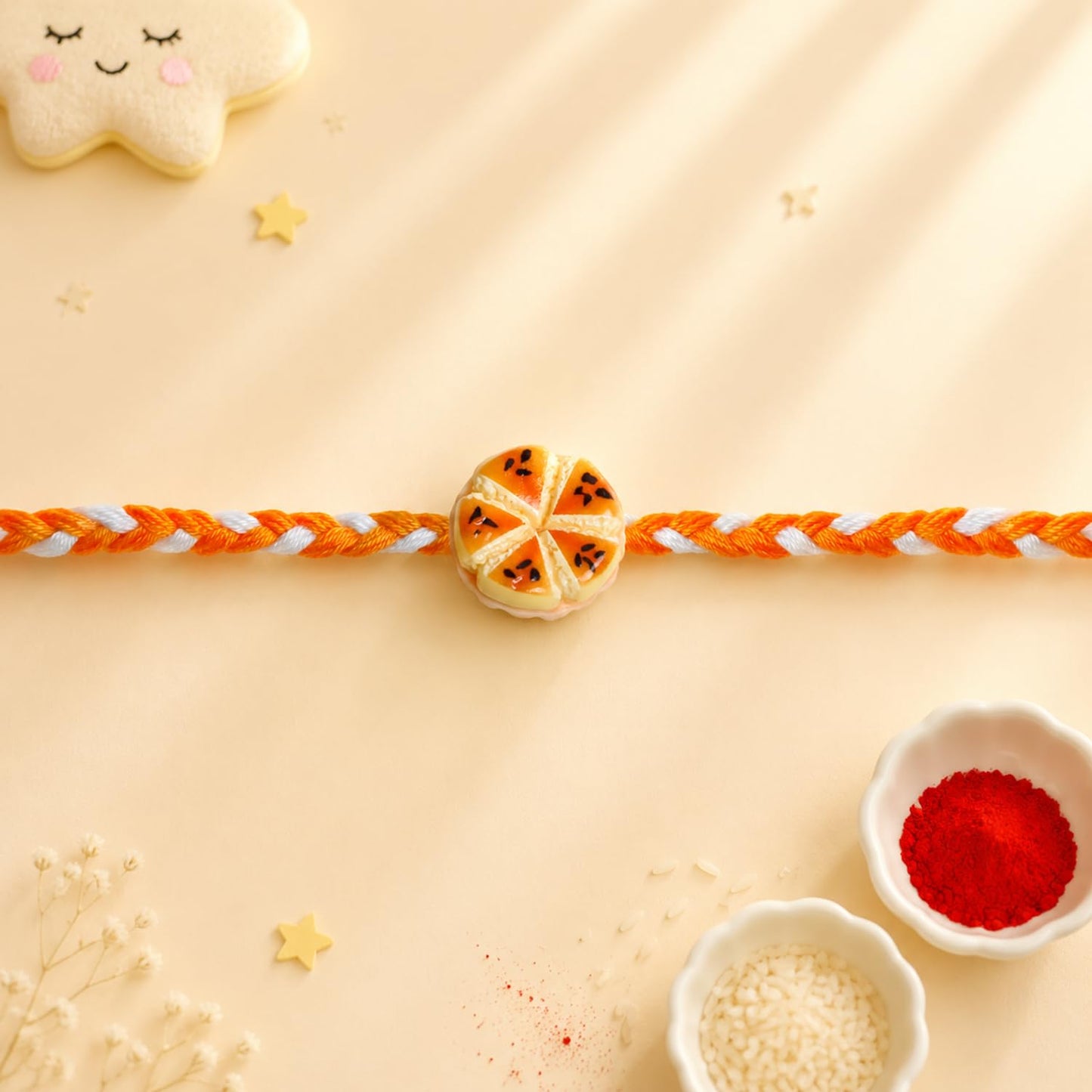 Rakhi for Brother with Biscuit 60gm - Raksha Bandhan Gift Set, Pack of 7
