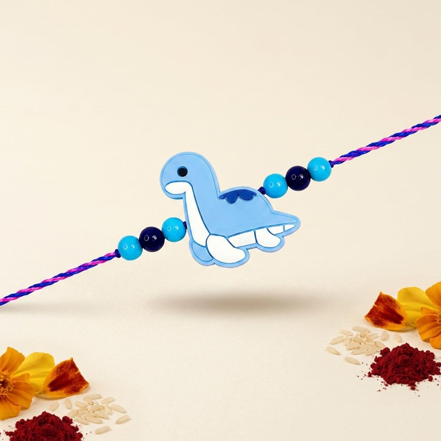 Cartoon Character Rakhi for Brother with Pooja Thali, Coin & Card, Pack of 6