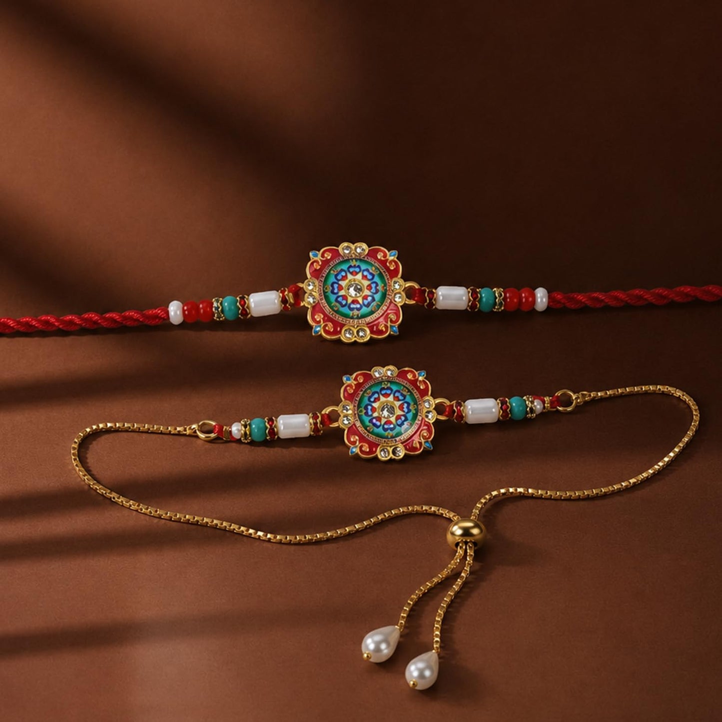 Rakhi for Brother & Bhaiya with Chocolate 96gm - Raksha Bandhan Gift, Pack of 5
