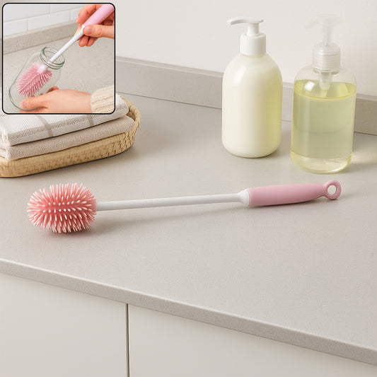 6219 સિલિકોન બોટલ બ્રશ ક્લીનર બ્રશ માટે હાઇડ્રો ફ્લાસ્ક/વેક્યુમ સ્પોર્ટ્સ બોટલ વાઝ/ગ્લાસવેર/વોટર બોટલ ક્લીનર બ્રશ, પાણીની બોટલ ધોવા માટે