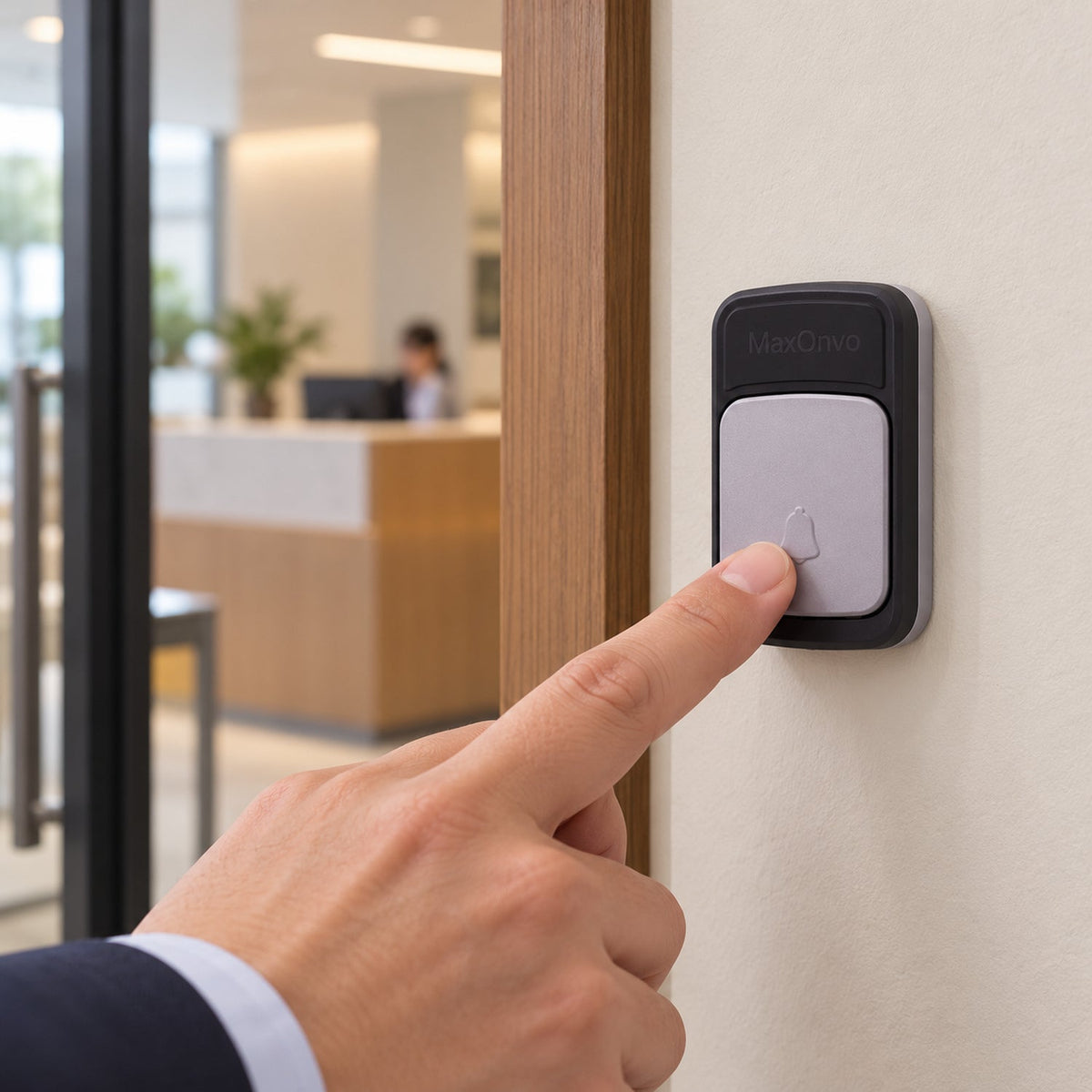 Wireless Doorbell with Push Button, 36 Melodies & Adjustable Volume (1 Set)
