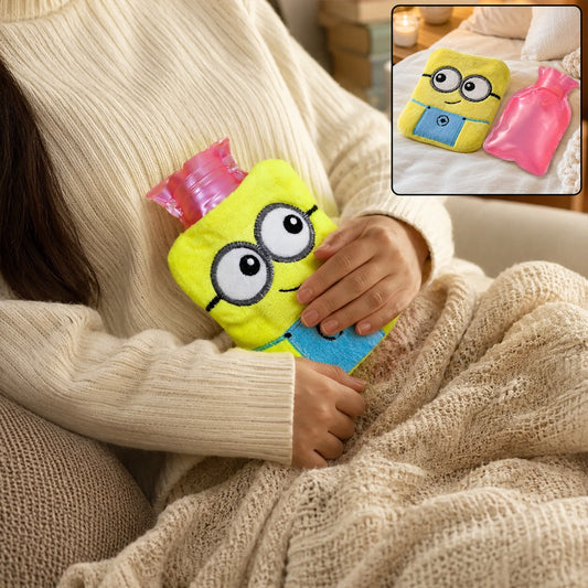 Minions Hot Water Bag – 2-Eye Design for Pain Relief | FitFuzion