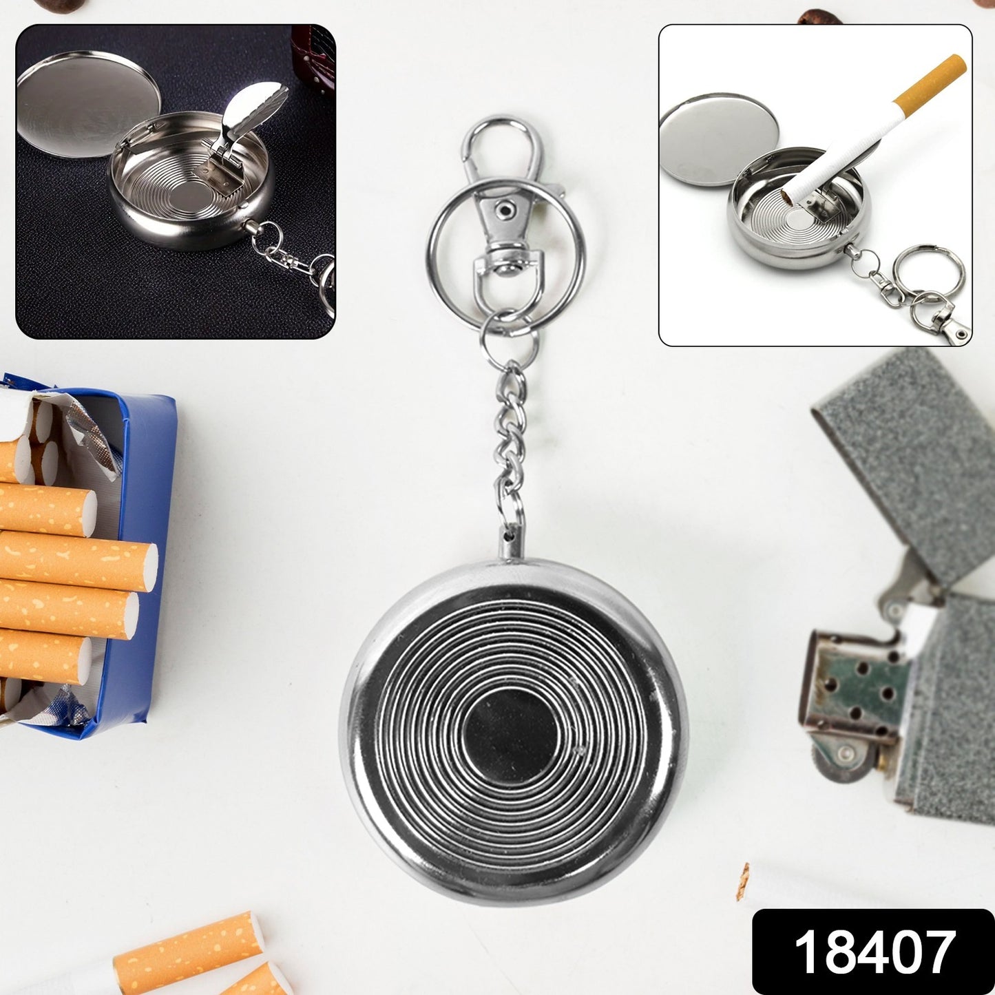 portable ashtray keychain