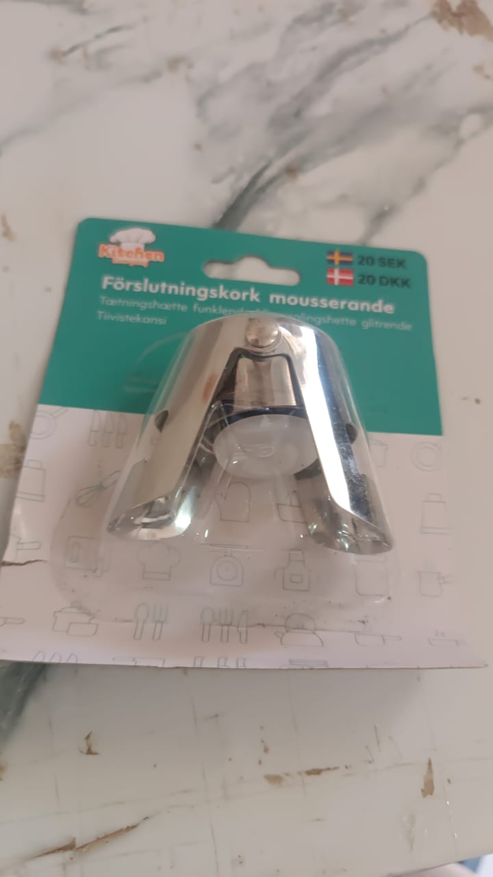 स्टेनलेस स्टील सील स्पार्कलिंग शैम्पेन बोतल डाट बड़ा आकार