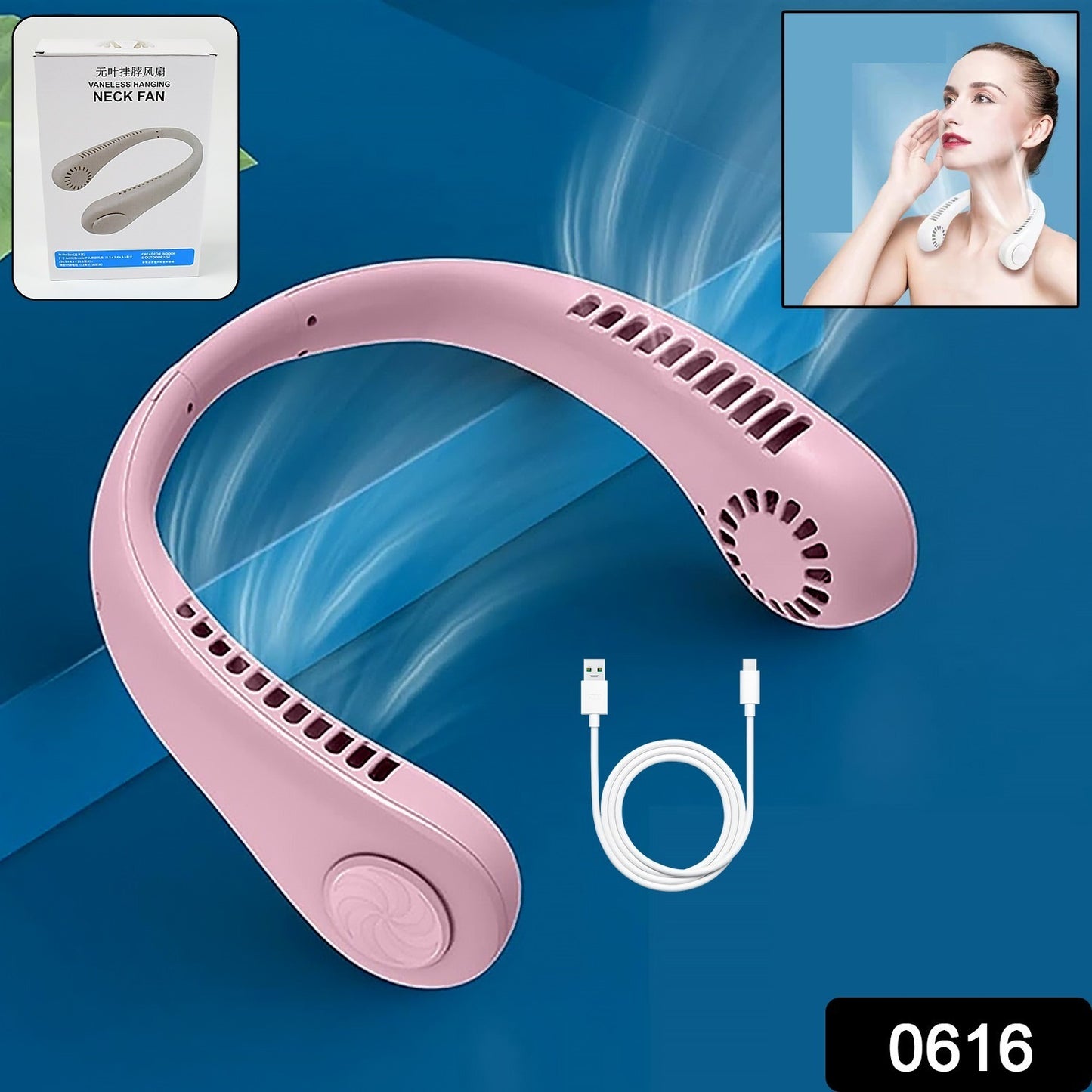 Portable Neck Fan: Holiday Hands Free Bladeless Neck Fan