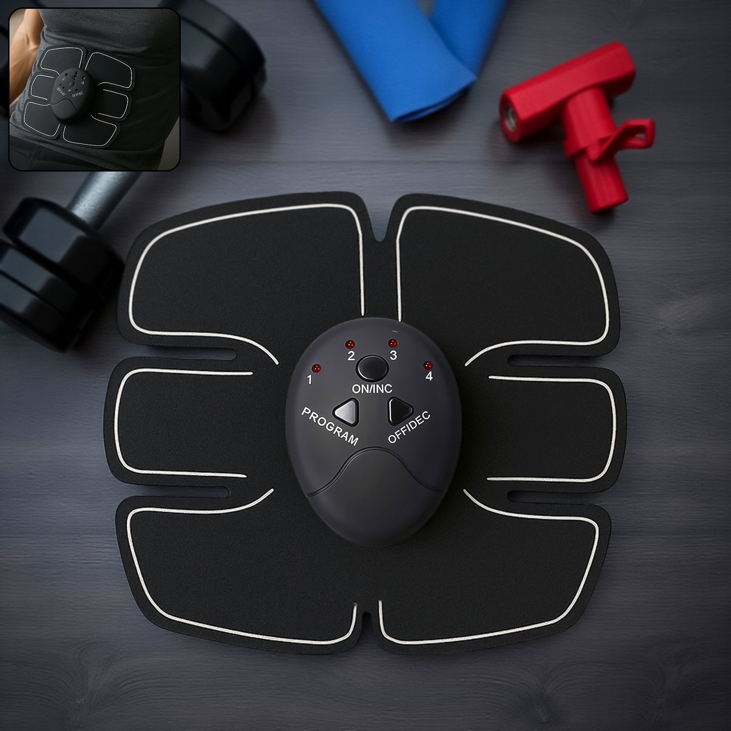 6 पैक एब्स उत्तेजक वायरलेस पेट और मांसपेशियों व्यायाम प्रशिक्षण डिवाइस बॉडी मसाजर/6 पैक एब्स उत्तेजक चार्जिंग बैटरी/मार्ट फिटनेस एब्स मेकर/व्यायाम प्रशिक्षण डिवाइस